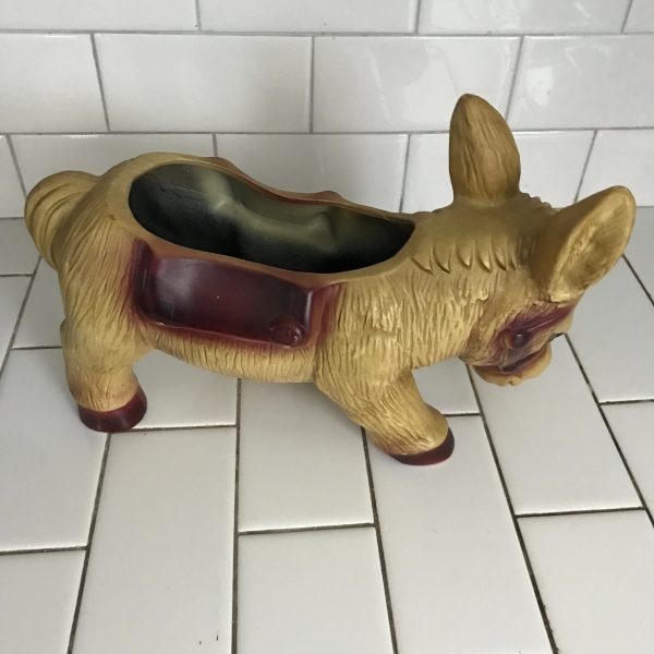 Darling Donkey Planter Mid century made in Japan pottery farmhouse cottage collectible display Large size 13" long 8" tall ranch farm