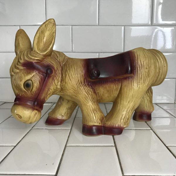 Darling Donkey Planter Mid century made in Japan pottery farmhouse cottage collectible display Large size 13" long 8" tall ranch farm