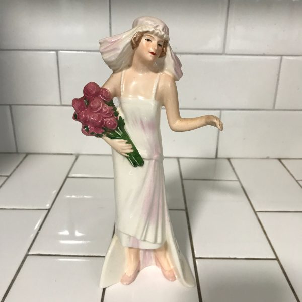 Goebel Woman figurine Her Treasured Day 1925 W. Germany fine bone china Wedding Bride collectible display home decor