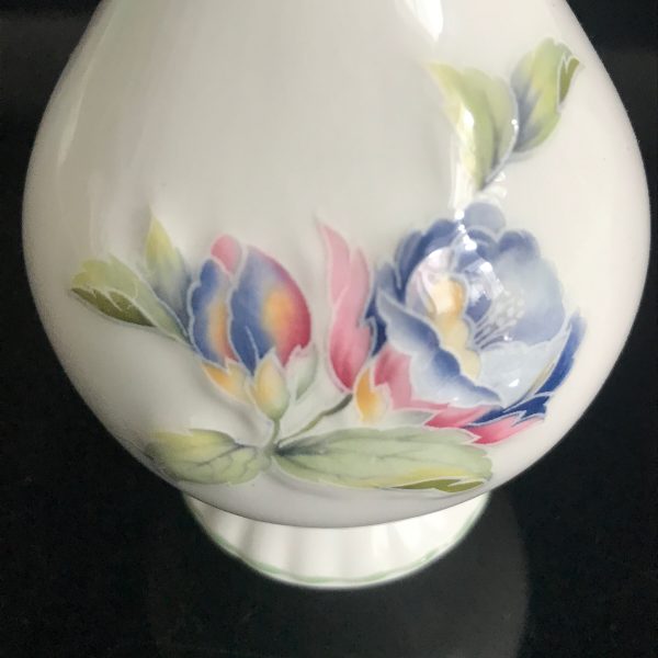 Vintage Aynsley England Raised Floral Vase collectible display fine bone china home decor farmhouse cottage bed & breakfast Celeste pattern