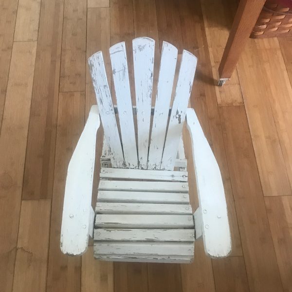 Vintage Child Size Adirondack chair Original patina 17" tall 15" wide Patio Deck farmhouse porch collectible plant display and more