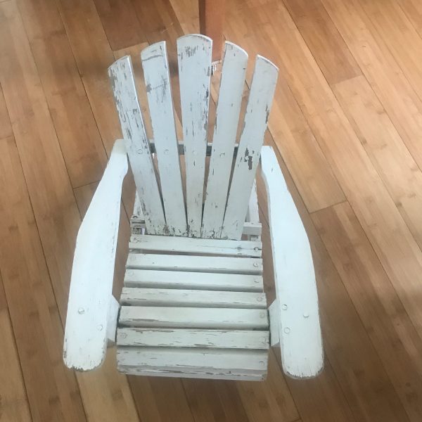 Vintage Child Size Adirondack chair Original patina 17" tall 15" wide Patio Deck farmhouse porch collectible plant display and more