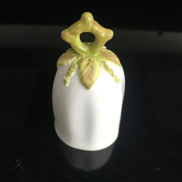 Vintage Coalport fine bone china Bell England collectible display flower shape with green leaf top
