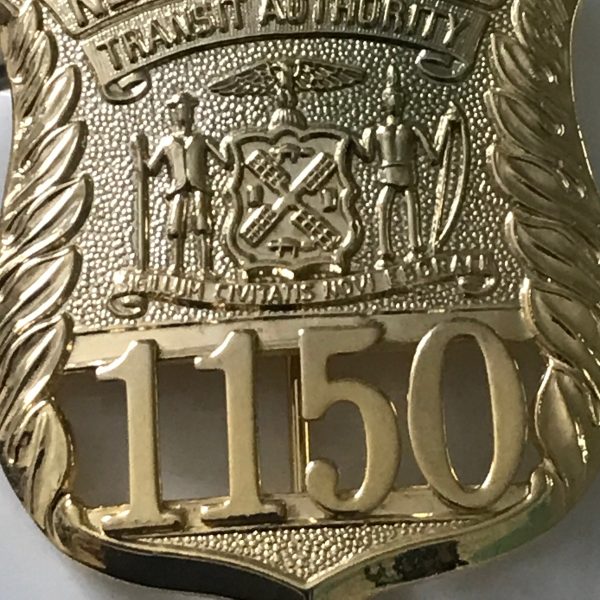 Vintage New York City Transit Authority Badge 1150 Transit Property Protection Agent  Gold large badge collectible NYPD