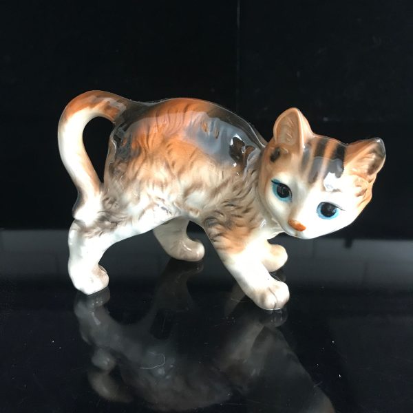 Vintage Shafford Japan Tabby Kitten Cat Figurine Fine Bone China Quality  cottage display farmhouse shabby chic collectible home decor